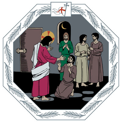 Jumalanpalvelus Jeesus ilmestyy opetuslapsille