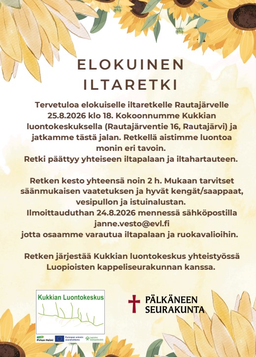Elokuun retken mainos