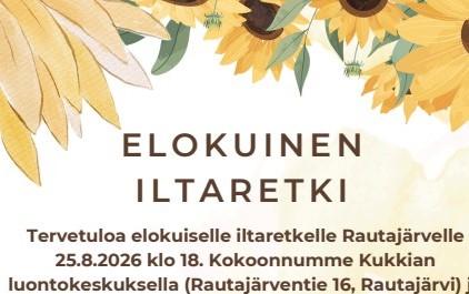 Rautajärvellä 25.8. klo 18