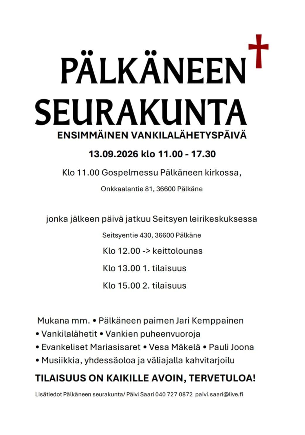 Vankilalähetyspäivä 13.9.